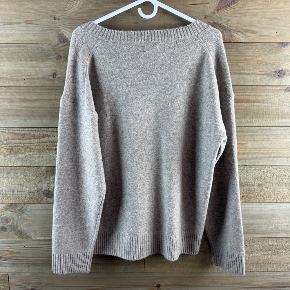 Lucky Brand Womens Sweater Vneck Oversized Soft Minimalist Preppy Size Large - Picture 6 of 8